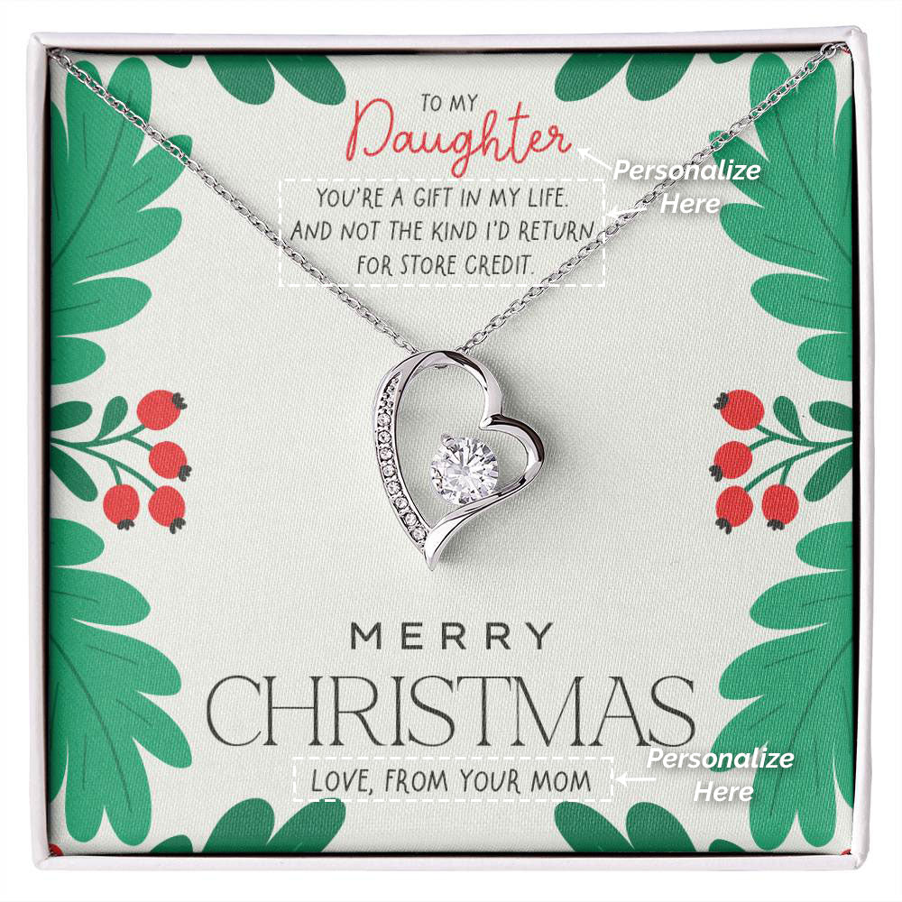 Forever Love Necklace - 'You're a gift in my life' | Christmas Gift from Mom to Daughter