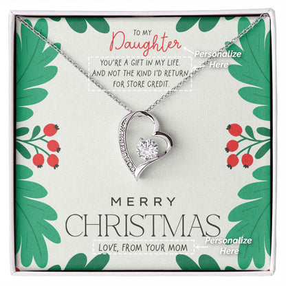 Forever Love Necklace - 'You're a gift in my life' | Christmas Gift from Mom to Daughter