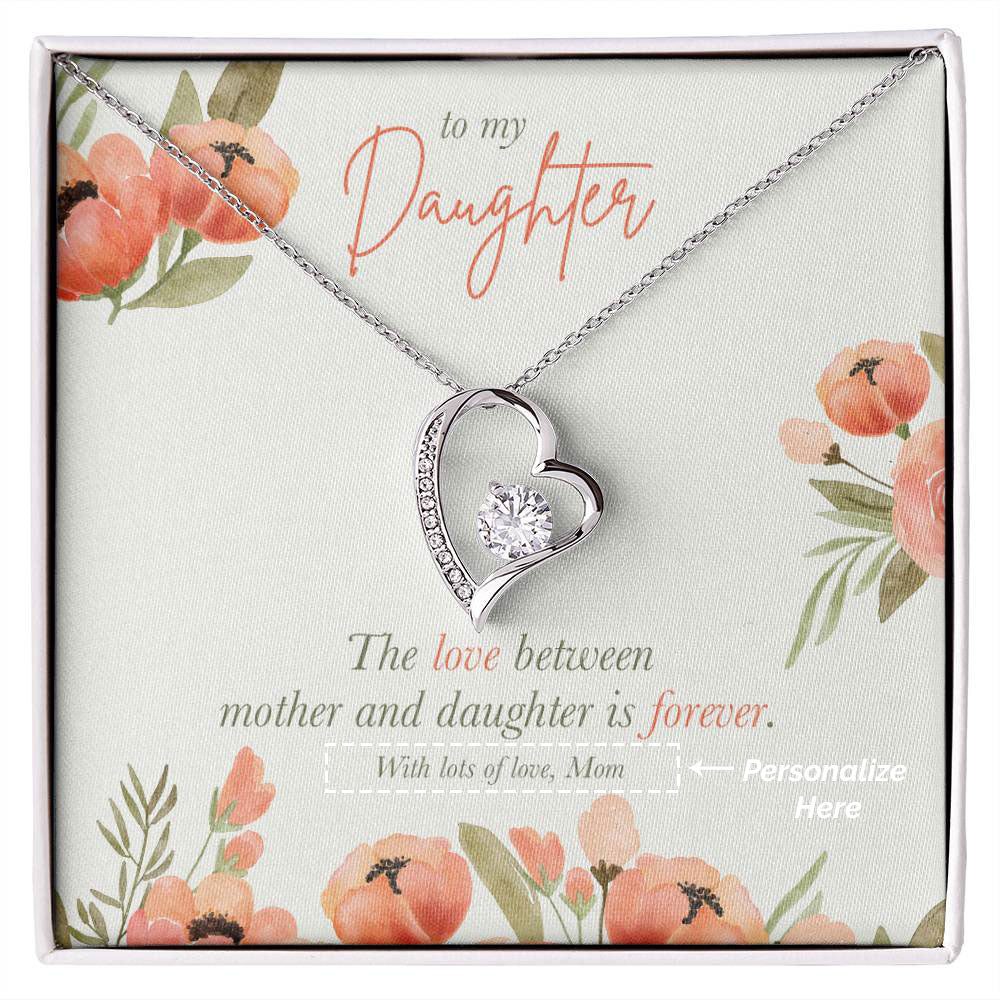 Forever Love Necklace - 'The love between a mother and daughter is forever'  | Customizable Mother-Daughter Gift