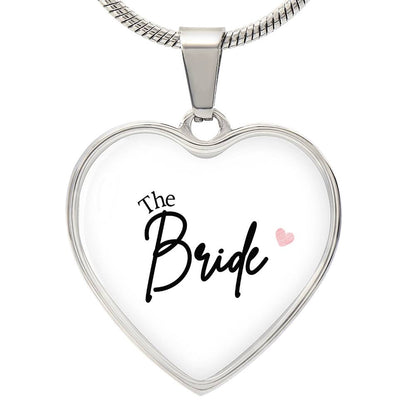 Luxury Graphic Heart Necklace - The Bride