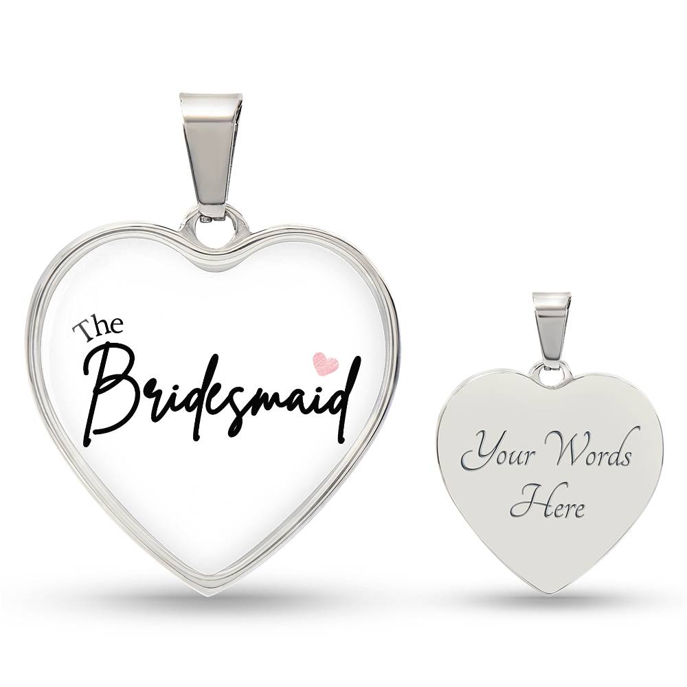 Luxury Graphic Heart Necklace - The Bridesmaid