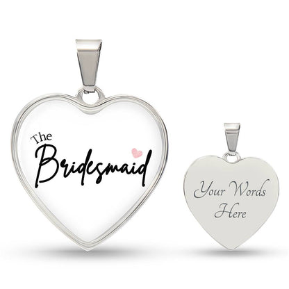 Luxury Graphic Heart Necklace - The Bridesmaid