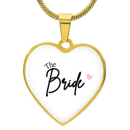 Luxury Graphic Heart Necklace - The Bride