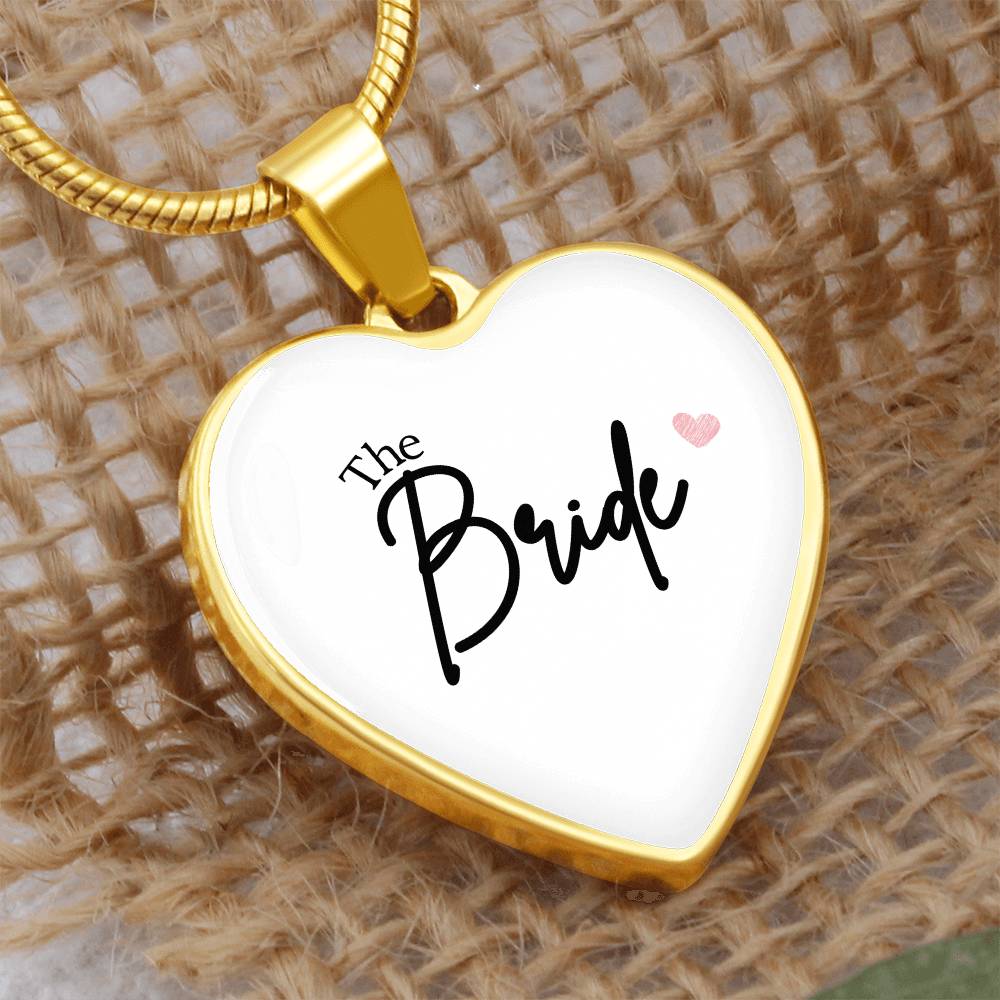 Luxury Graphic Heart Necklace - The Bride