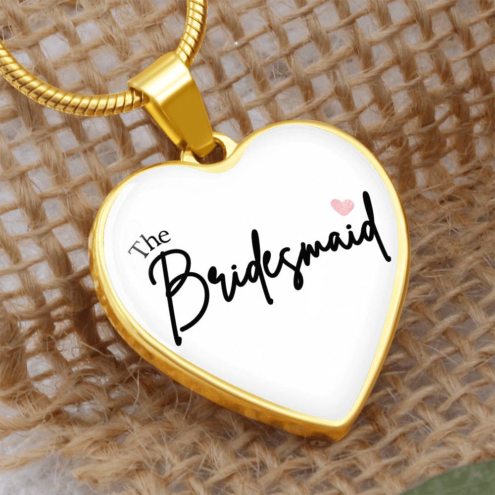 Luxury Graphic Heart Necklace - The Bridesmaid