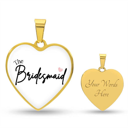 Luxury Graphic Heart Necklace - The Bridesmaid