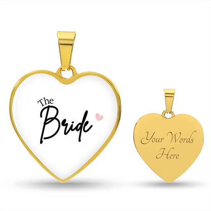 Luxury Graphic Heart Necklace - The Bride