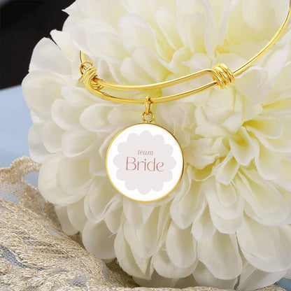 Luxury Graphic Bangle - Team Bride Badge Bracelets with Engraving Option