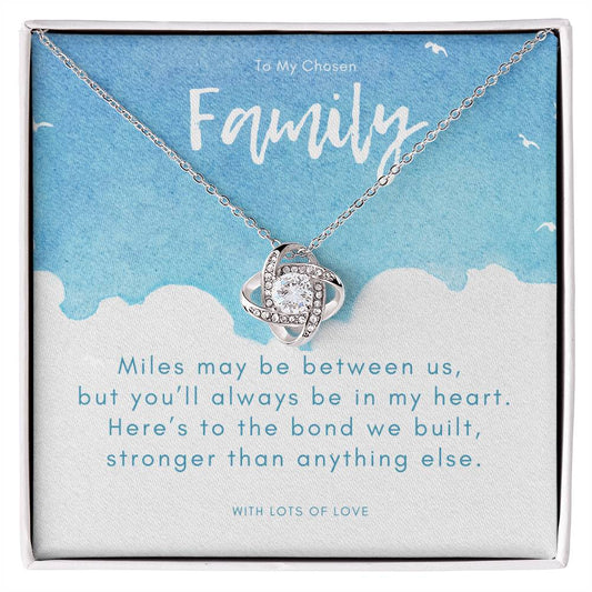 Love Knot Necklace - Miles may be between us - Christmas Edition