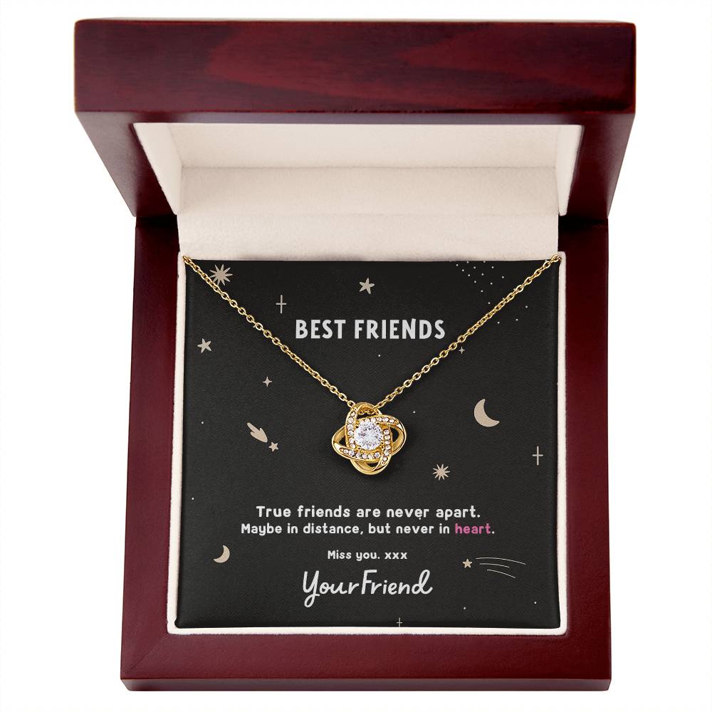 Love Knot Necklace - Best Friends - True friends are never apart. | Space Edition