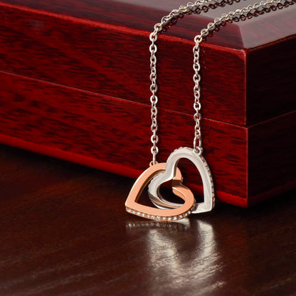 Interlocking Hearts Necklace – Message-Free Option