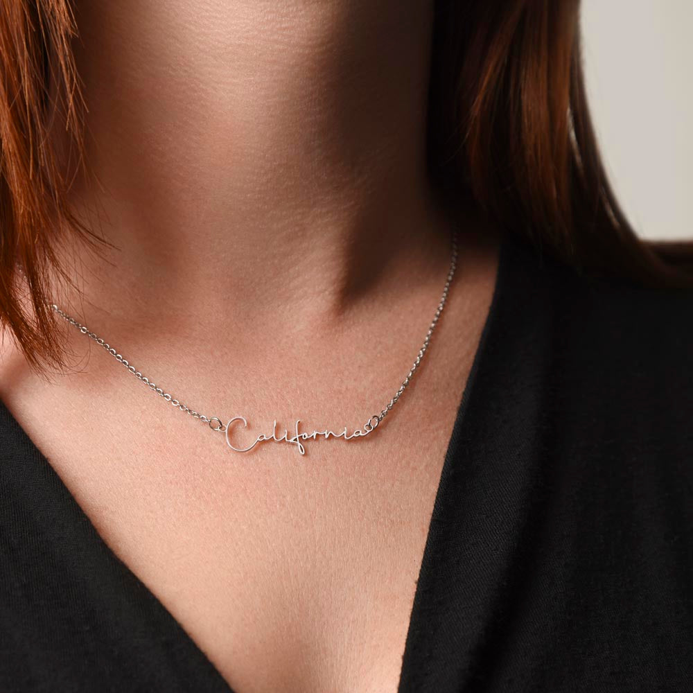 Signature Name Necklace - Little Reminder for My Best Friend - You are enough