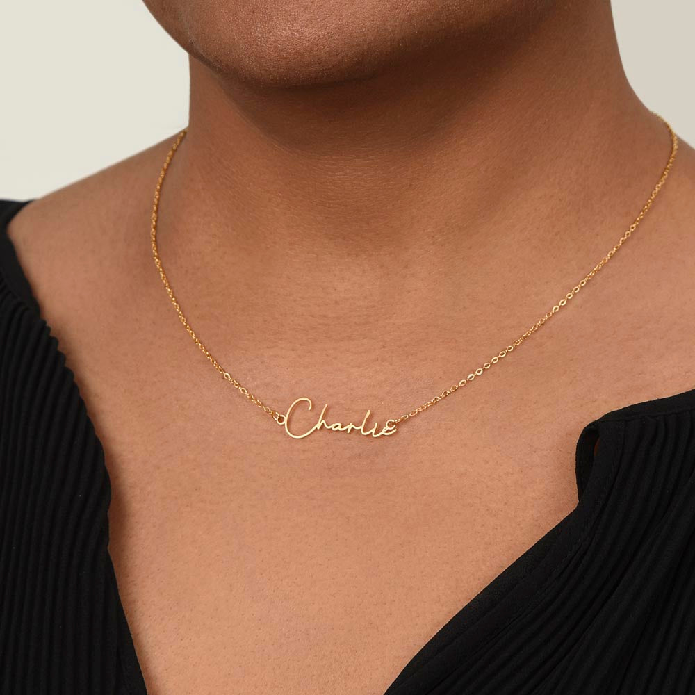 Signature Name Necklace - Little Reminder to My Best Friend