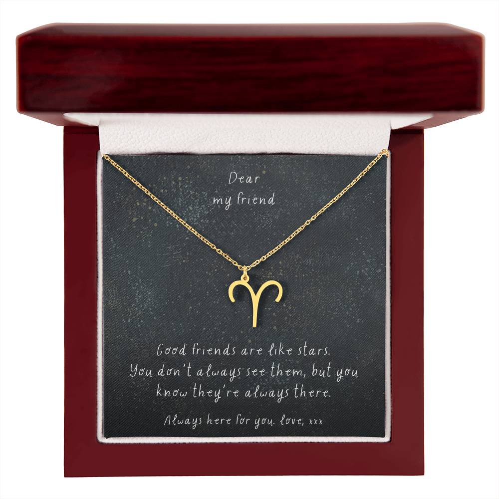 Zodiac Necklace - Good friends are like stars. | Custom Star Sign Gift for Friends