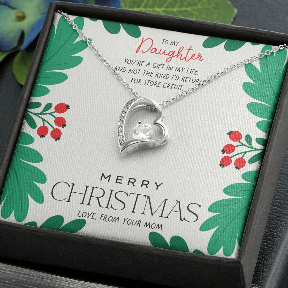 Forever Love Necklace - 'You're a gift in my life' | Christmas Gift from Mom to Daughter