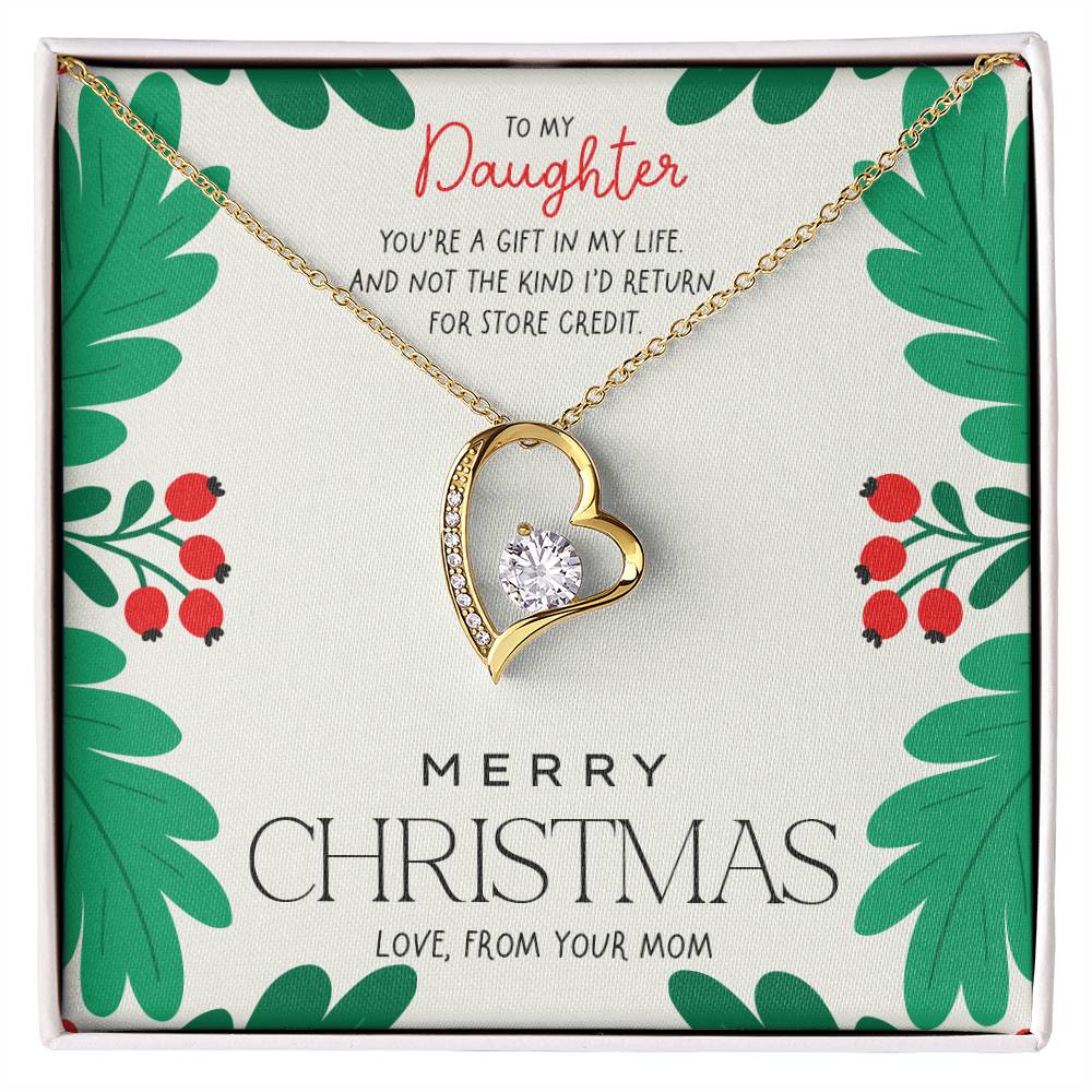 Forever Love Necklace - 'You're a gift in my life' | Christmas Gift from Mom to Daughter